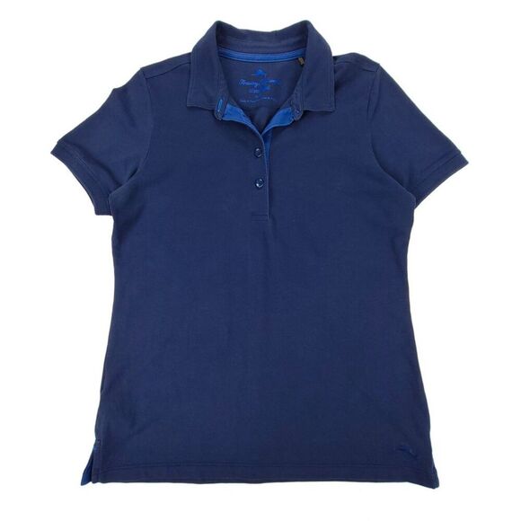 Tommy Bahama Tops - TOMMY BAHAMA Island Zone Tropicool Pima Short Sleeve Polo Navy Womens Medium